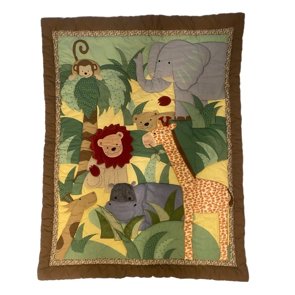 Crib Bedtime Original Nursery Crib Bedding Set with Jungle Animals Theme 2 Piece